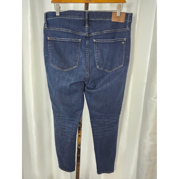 Madewell 9" Mid Rise Skinny Jeans Blue Pants Womens Size 32 Dark Wash Denim - Picture 7 of 15